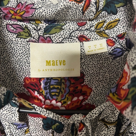 Maeve Gray Ruffled Long Sleeve Blouse - Picture 3 of 4